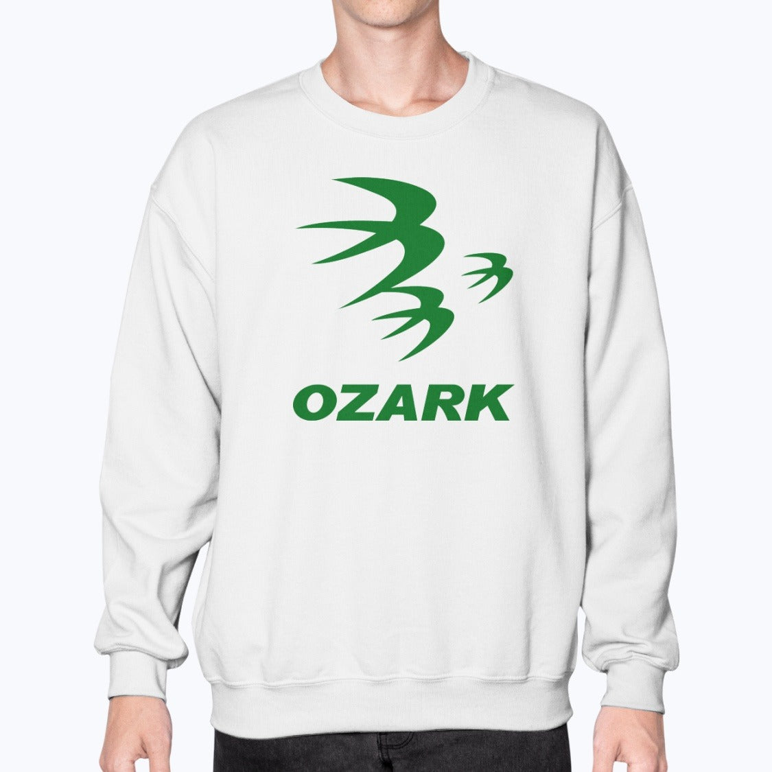Ozark Air Lines Unisex Sweatshirt - White - Model