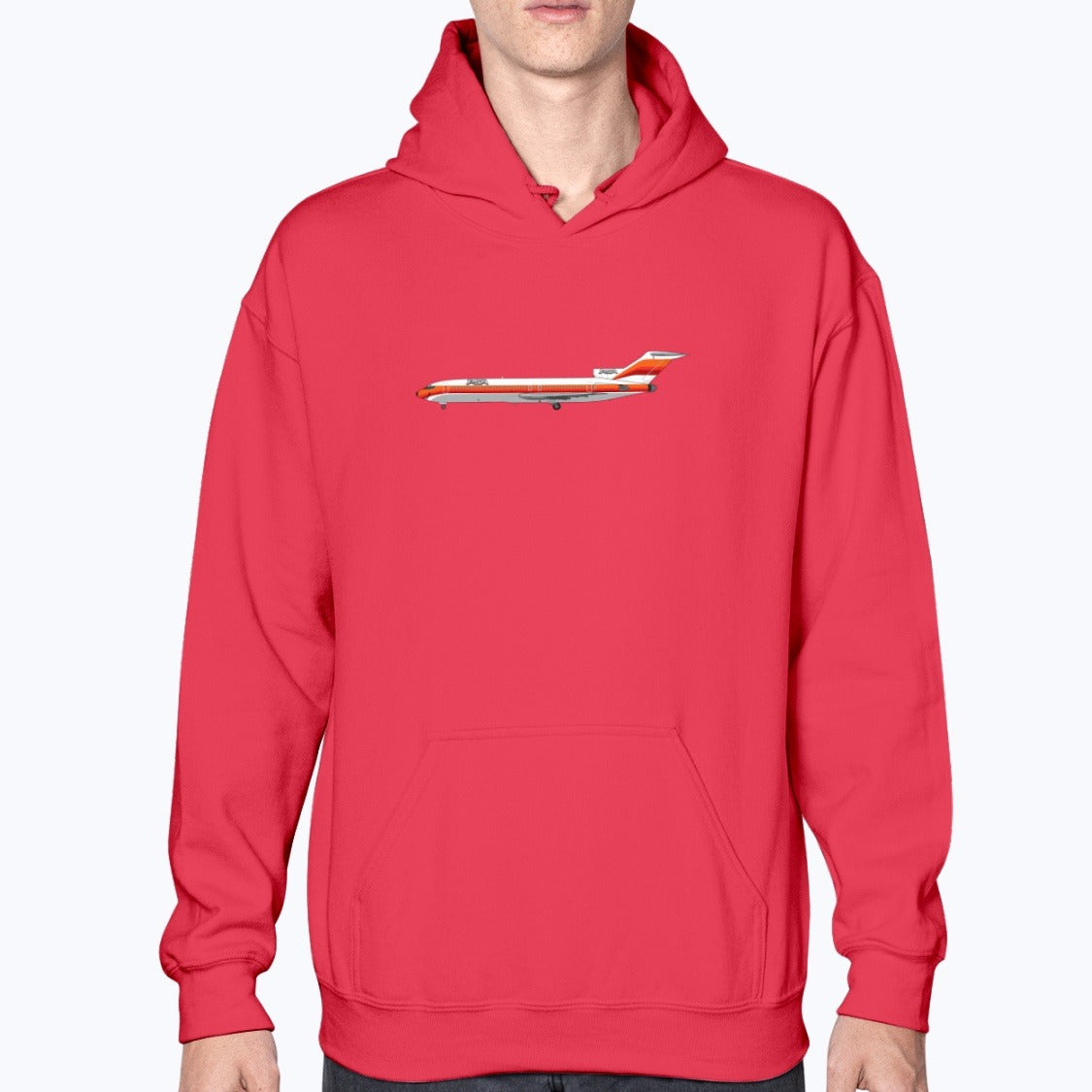 PSA Pacific Southwest Airlines B727 Unisex Hoodie - Red - Model