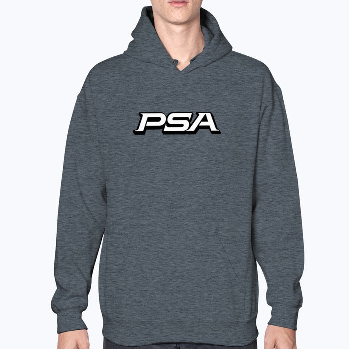PSA Unisex Hoodie - Dark Heather - Model
