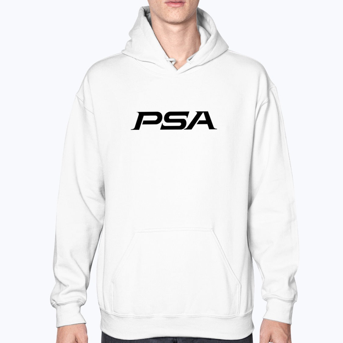 PSA Unisex Hoodie - White - Model