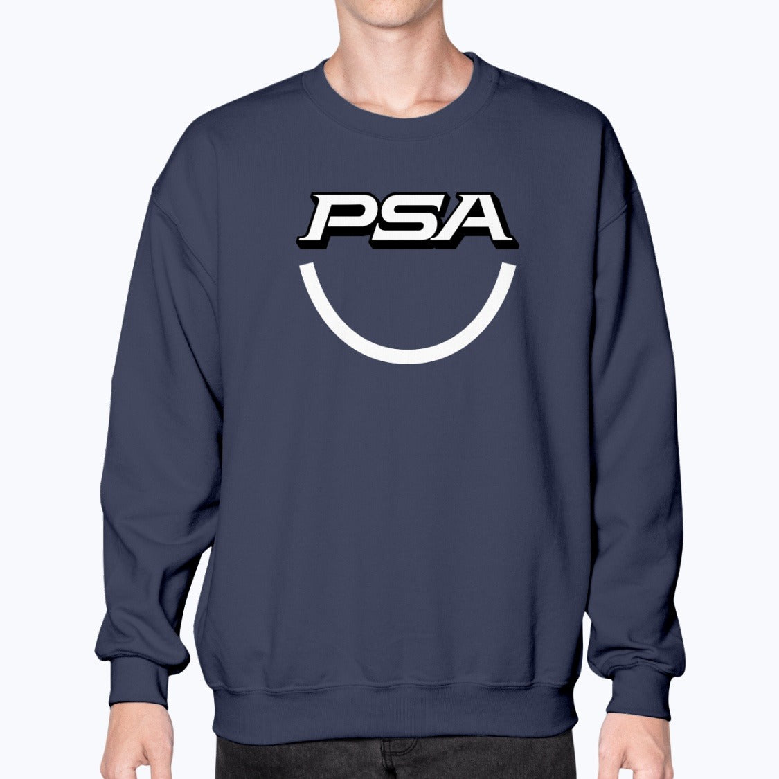 PSA Unisex Sweatshirt - Navy - Model