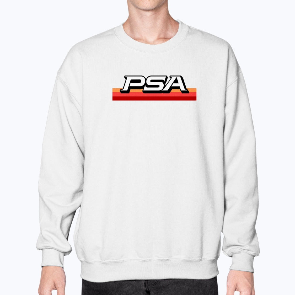 PSA Unisex Sweatshirt - White - Model