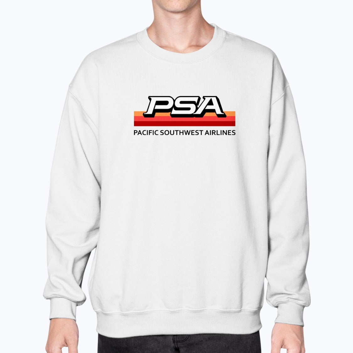 PSA Unisex Sweatshirt - White - Model