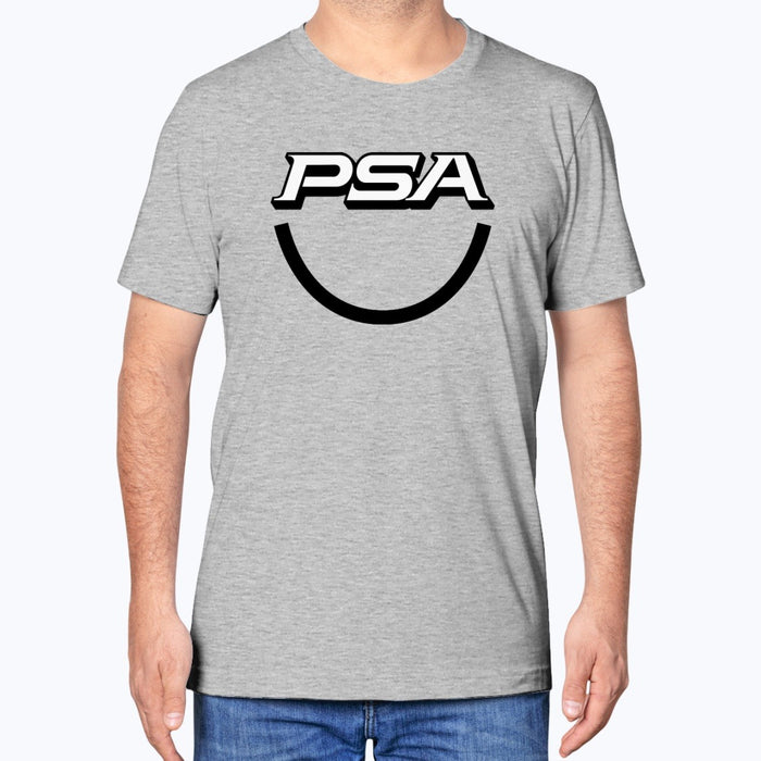 PSA Unisex T-Shirt - Athletic Heather - Model