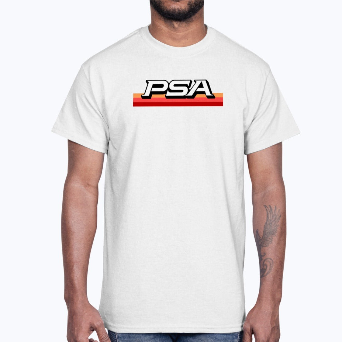 PSA Unisex T-Shirt - White - Model