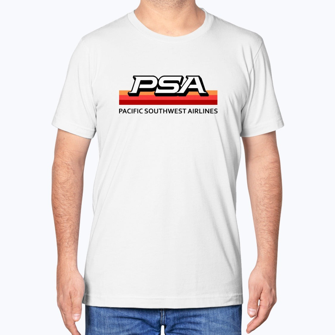 PSA Unisex T-Shirt - White - Model