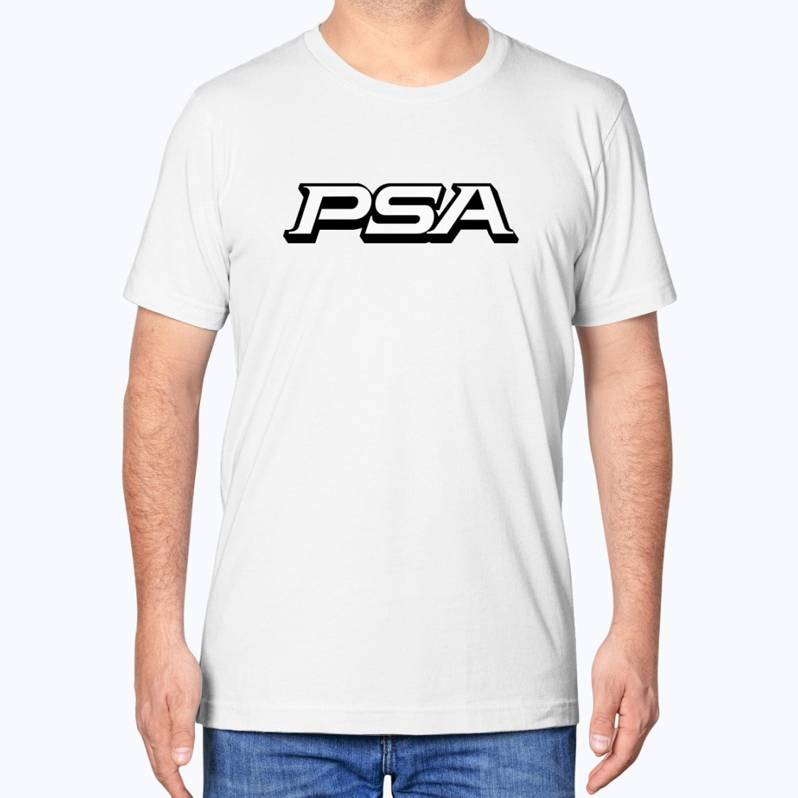 PSA Unisex T-Shirt - White - Model