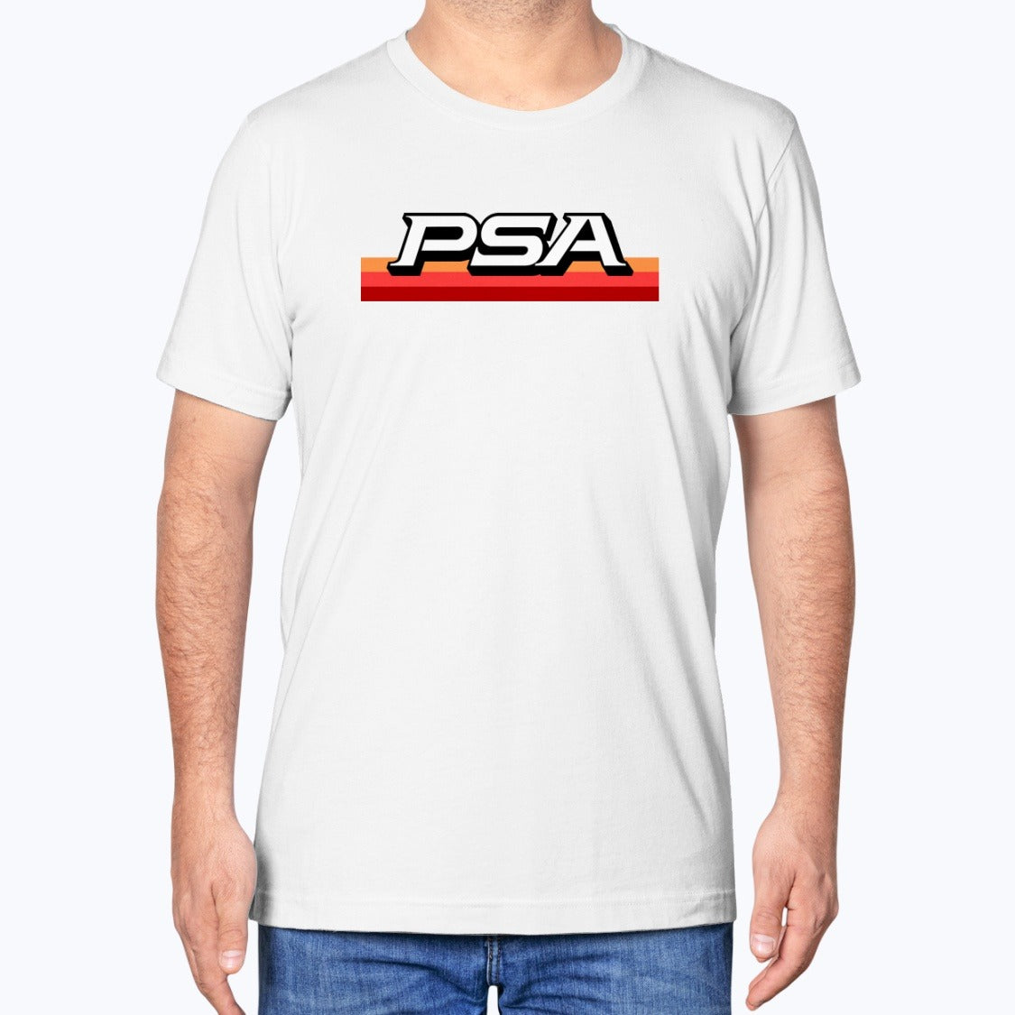 PSA Unisex T-Shirt - White - Model