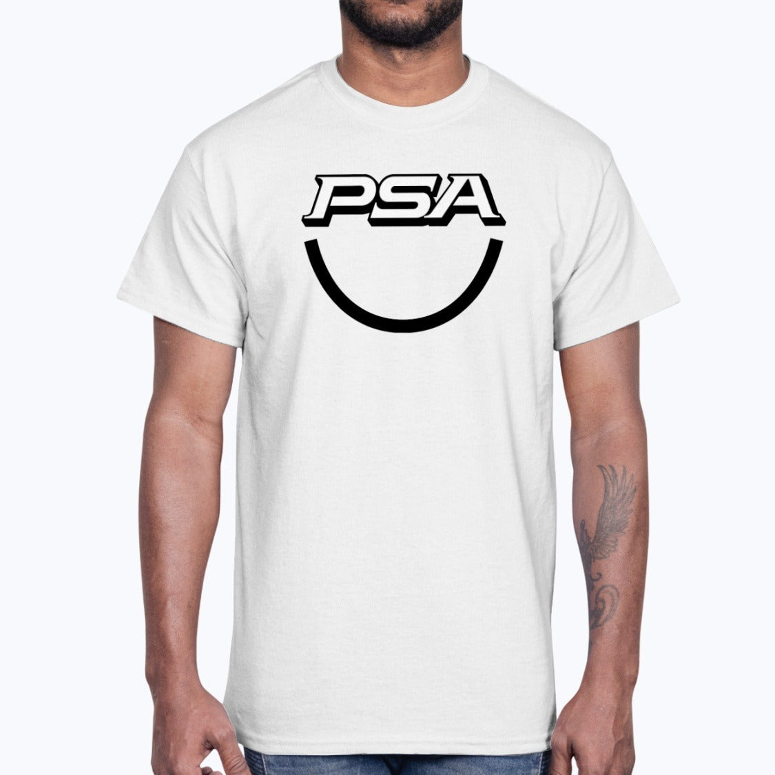 PSA Unisex T-Shirt - White - Model