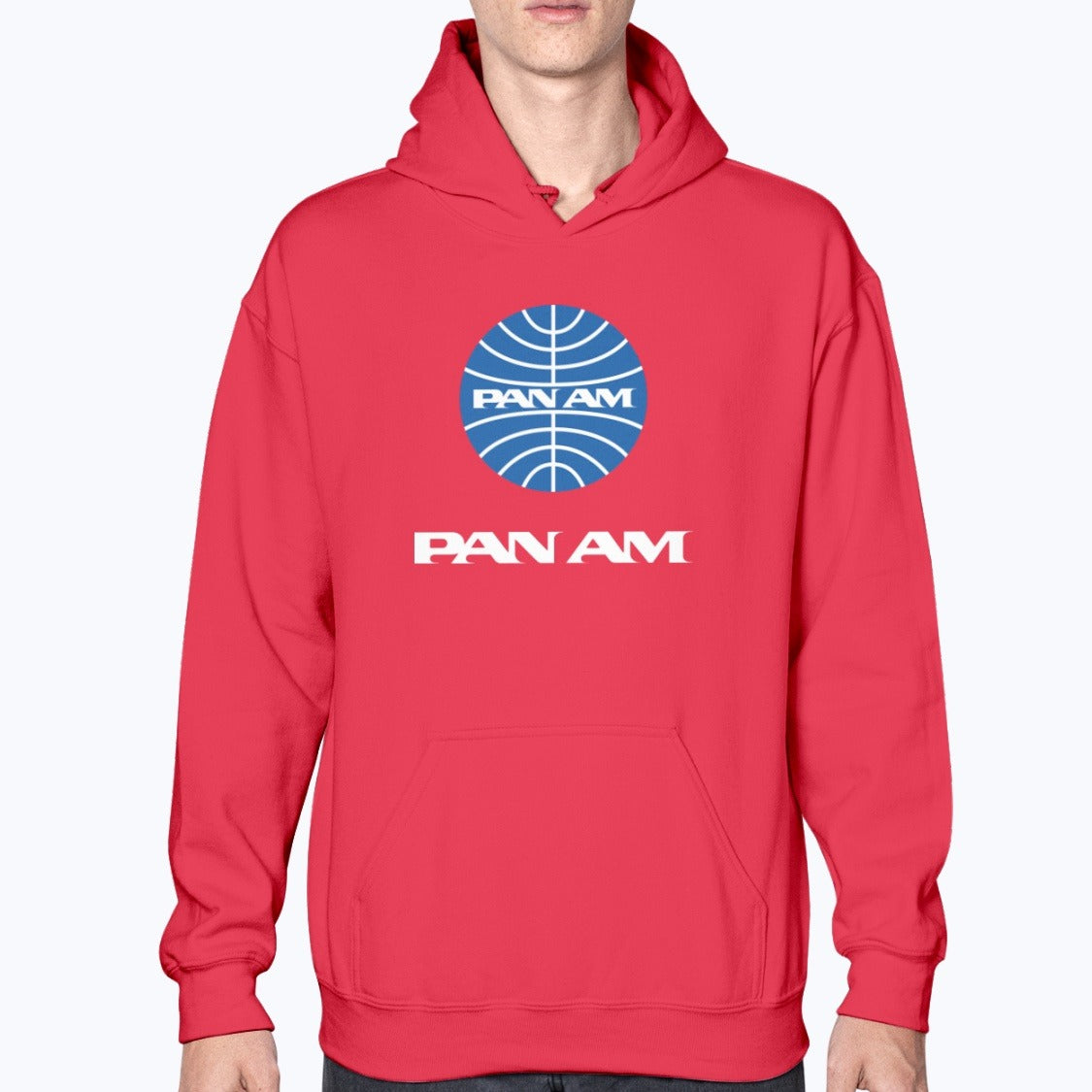 Pan Am Unisex Hoodie - Red - Model