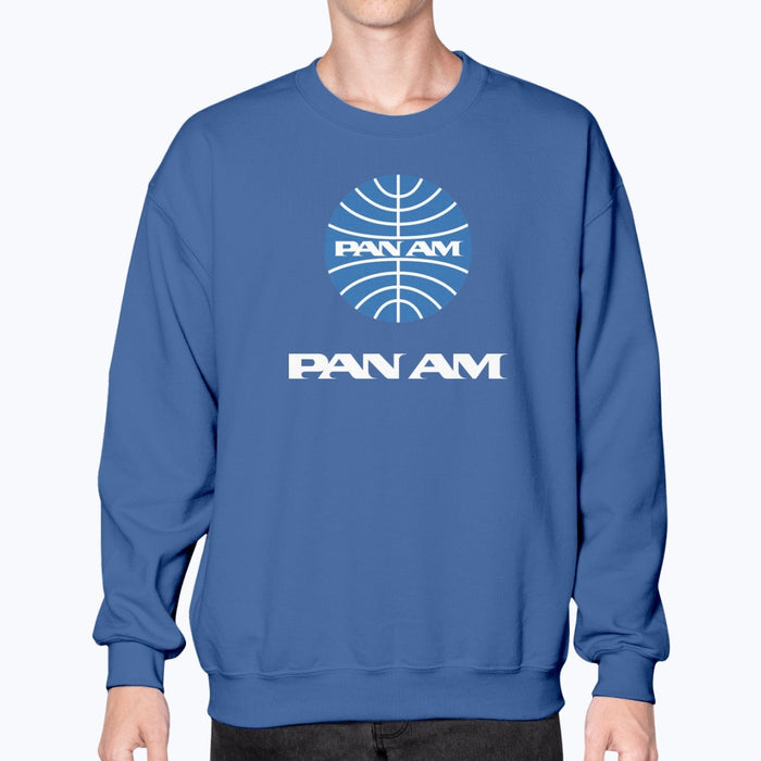 Pan Am Unisex Sweatshirt - Royal Blue - Model