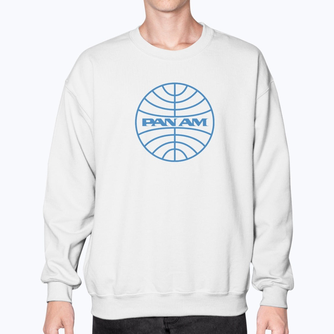 Pan Am Unisex Sweatshirt - White - Model