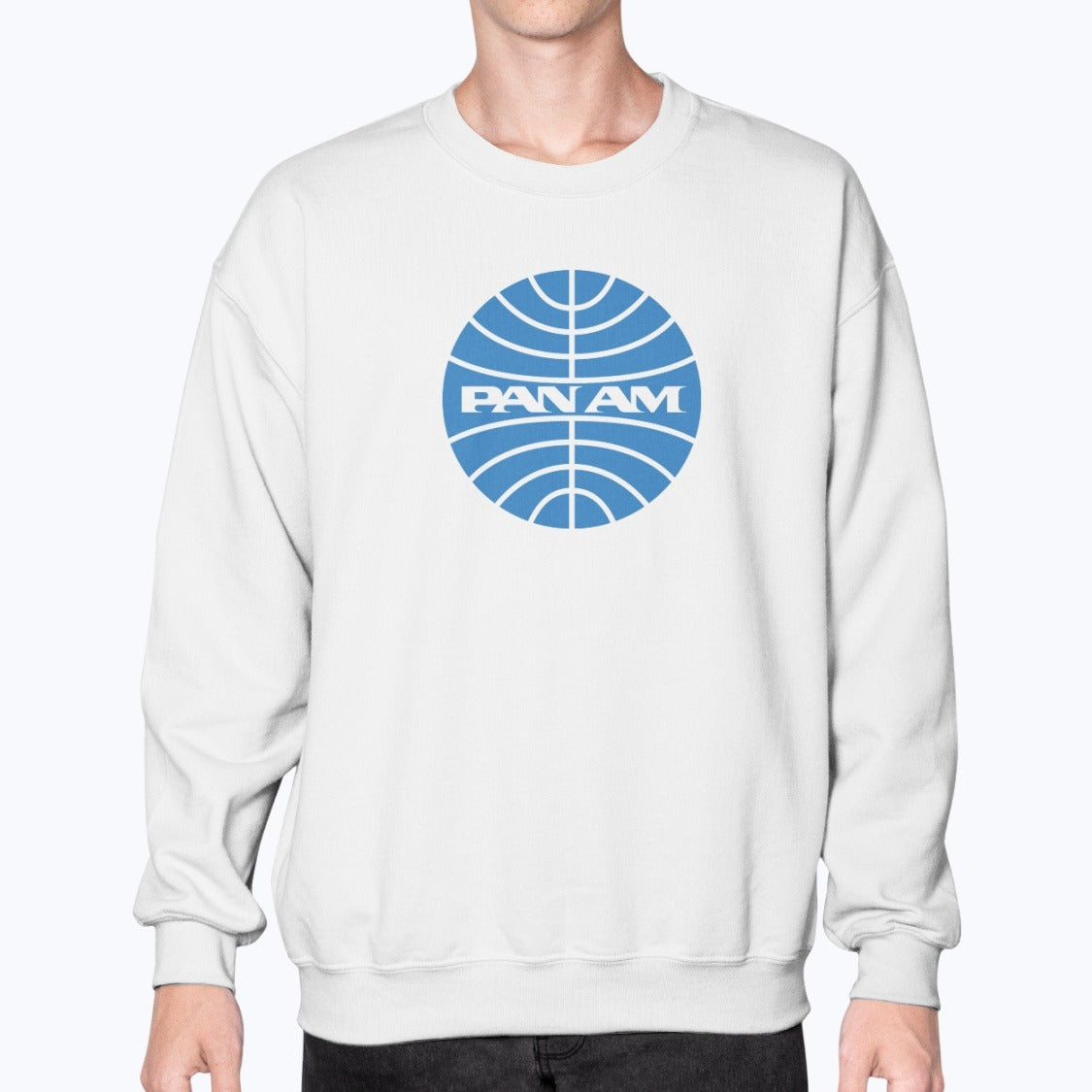 Pan Am Unisex Sweatshirt - White - Model