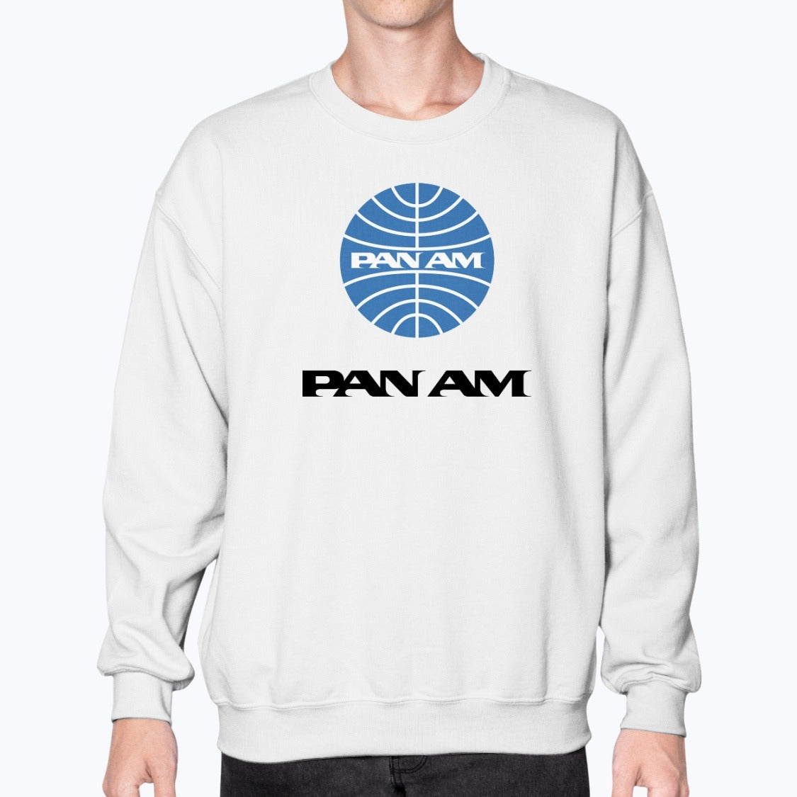 Pan Am Unisex Sweatshirt - White - Model