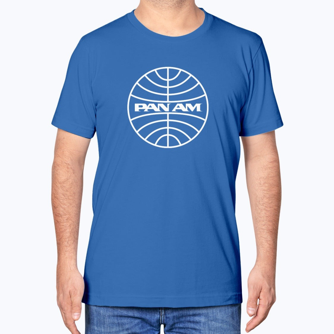 Pan Am Unisex T-Shirt - True Royal - Model