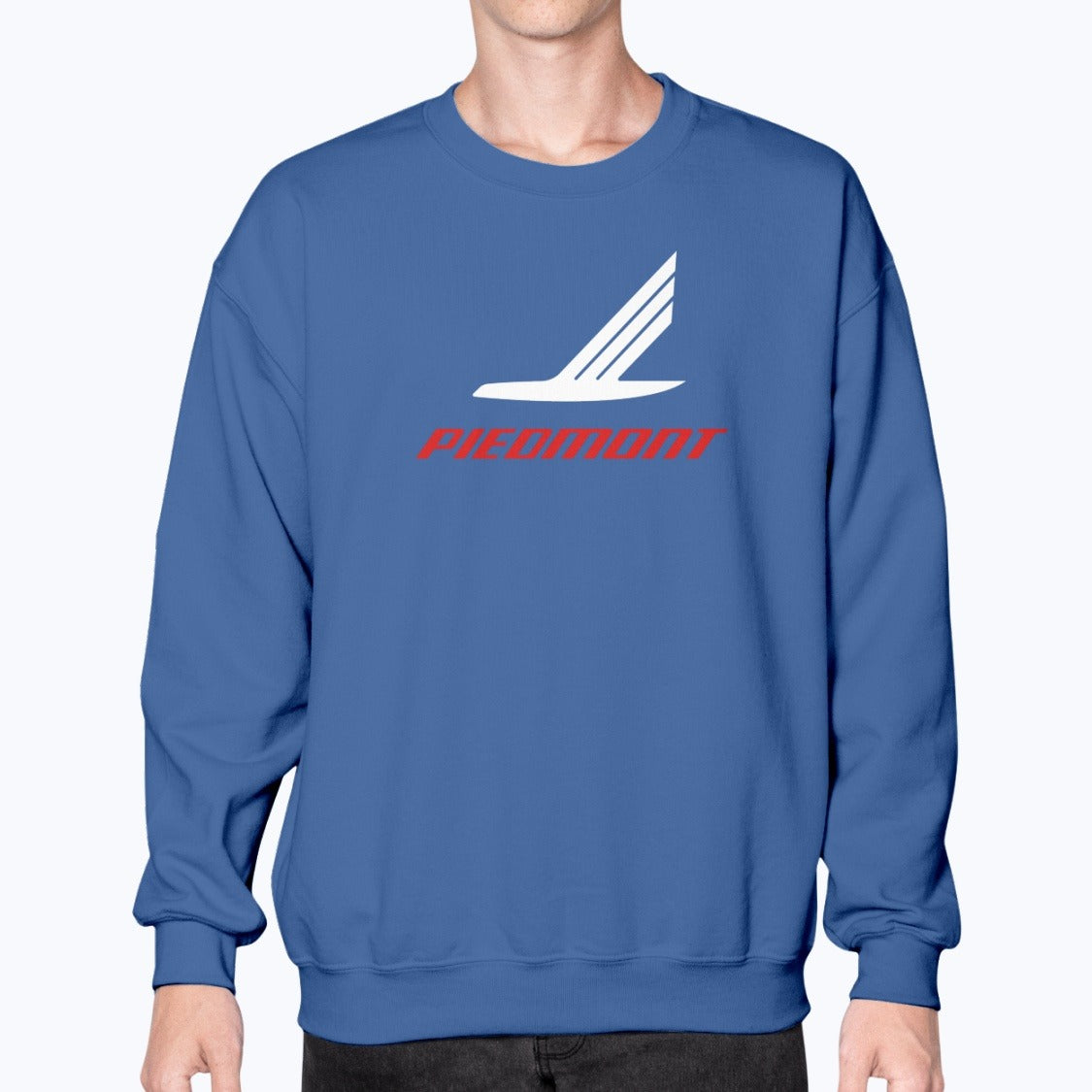 Piedmont Airlines (1948–1989) Unisex Sweatshirt - Royal Blue - Model