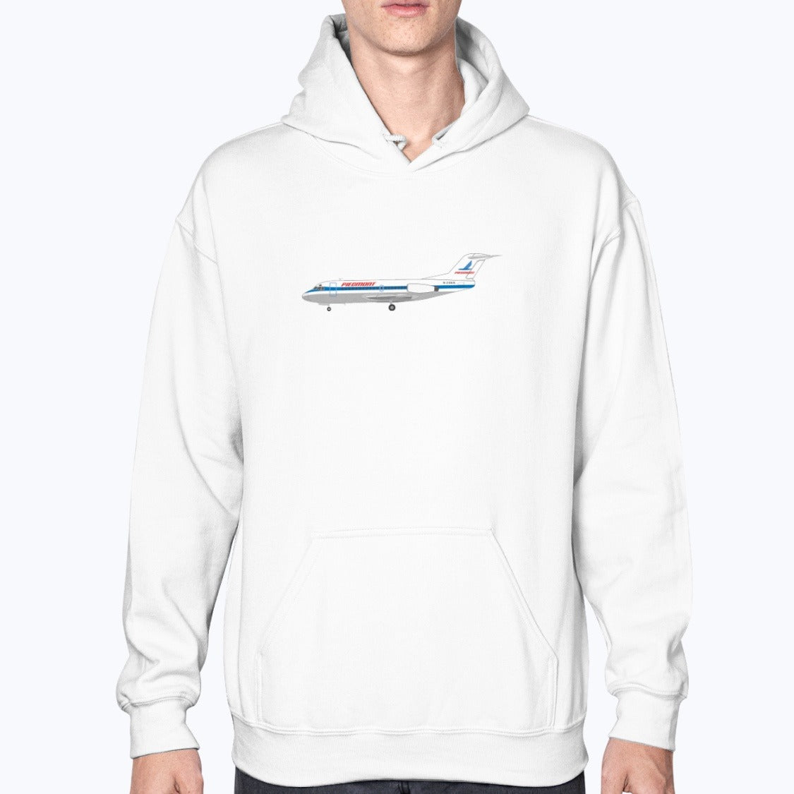 Piedmont Airlines F28 Unisex Hoodie - White - Model