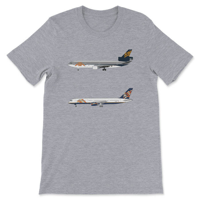ATA Airlines DC-10, B757 Unisex T-Shirt - Athletic Heather