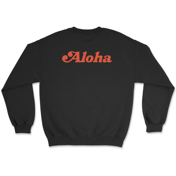 Aloha Airlines Unisex Sweatshirt Printed On The Back - Black
