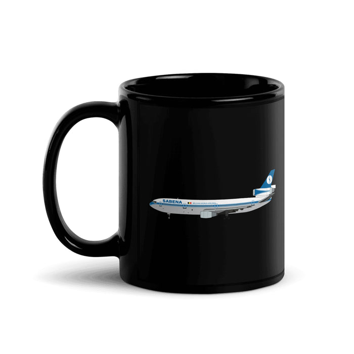Sabena DC-10 Coffee Mug - Black - 11 oz - Right