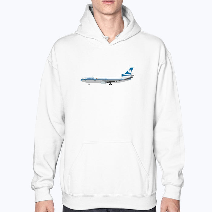 Sabena DC-10 Unisex Hoodie - White - Model