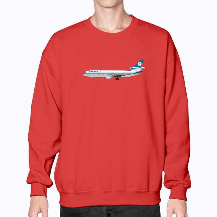 Sabena DC-10 Unisex Sweatshirt - Red - Model