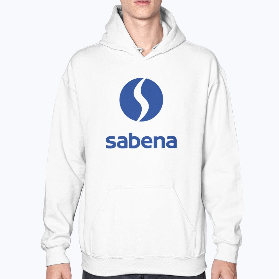 Sabena Unisex Hoodie - White - Model
