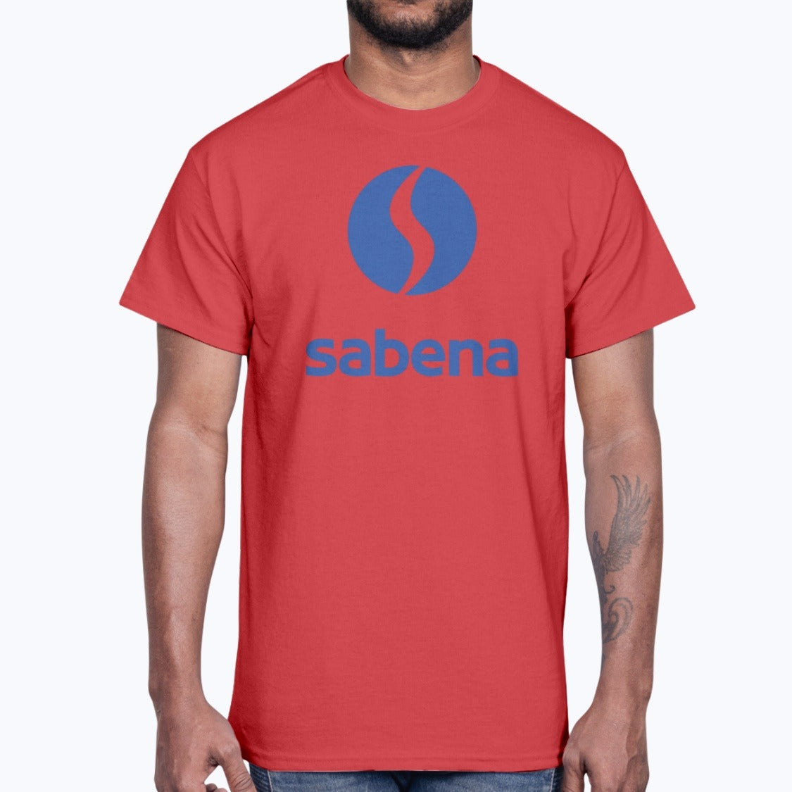 Sabena Unisex T-Shirt - Red - Model