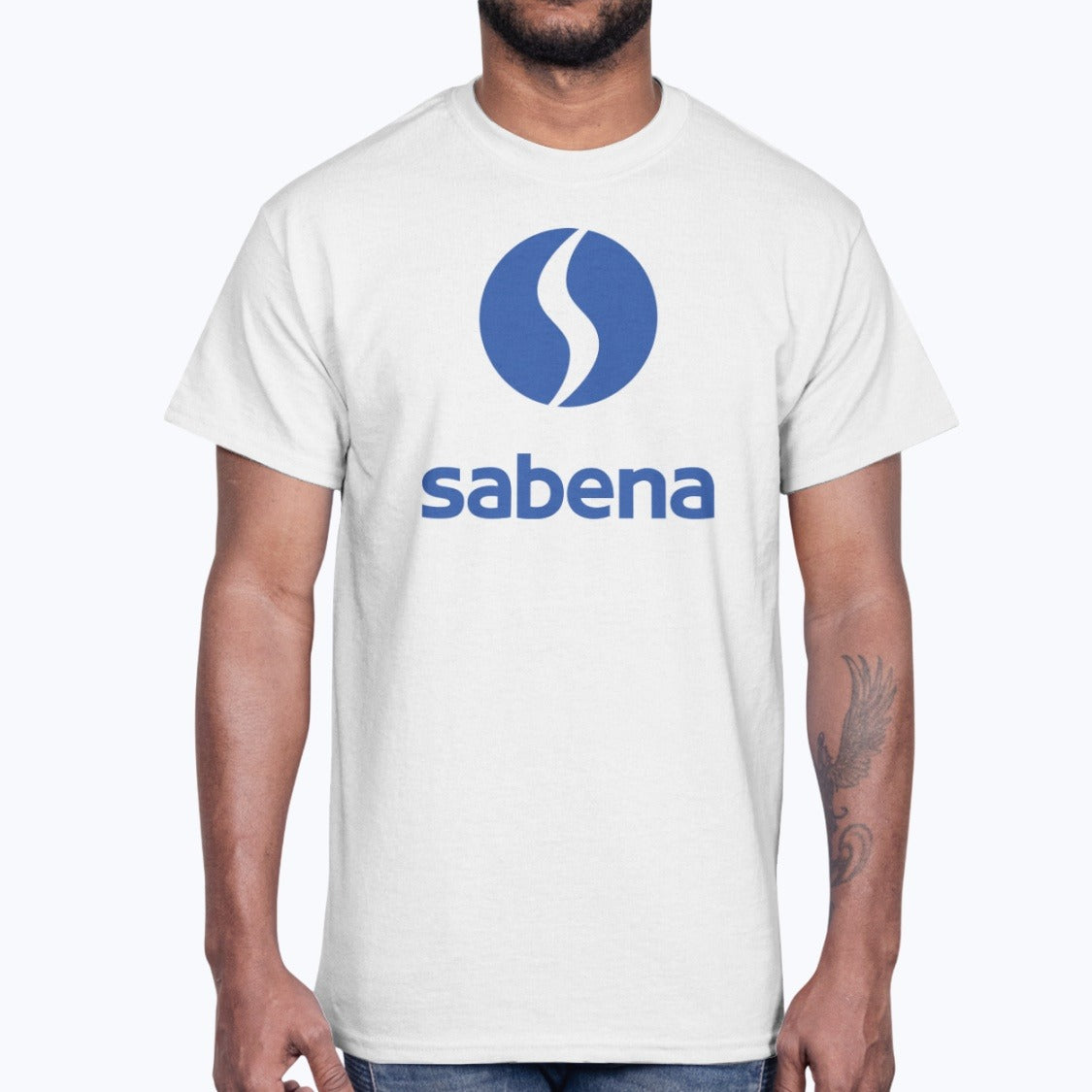 Sabena Unisex T-Shirt - White - Model