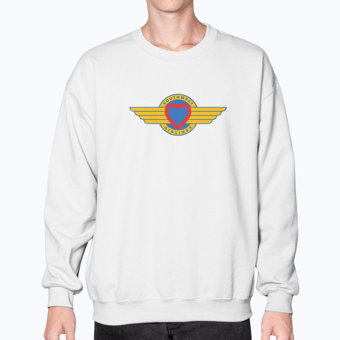 Southwest Airlines 1971 Unisex Sweatshirt - White - Model