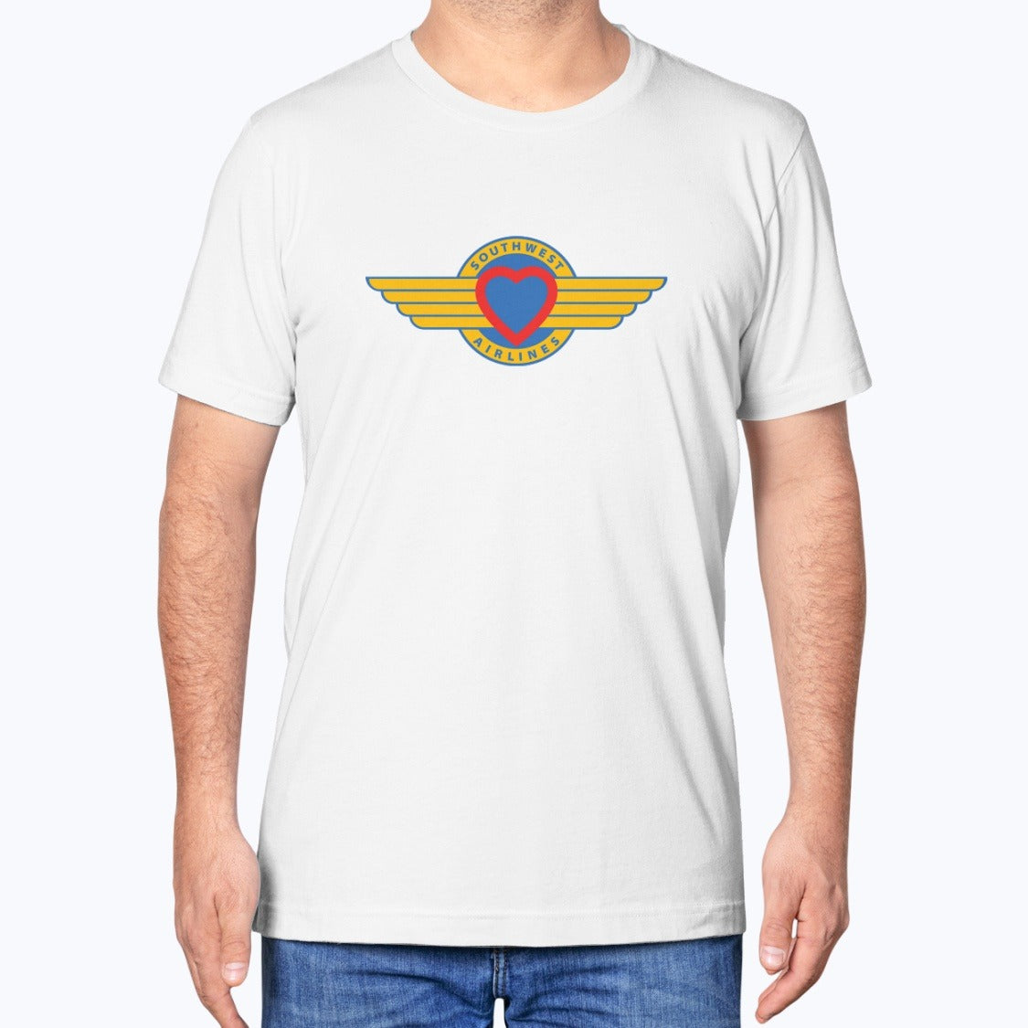 Southwest Airlines 1971 Unisex T-Shirt - White - Model