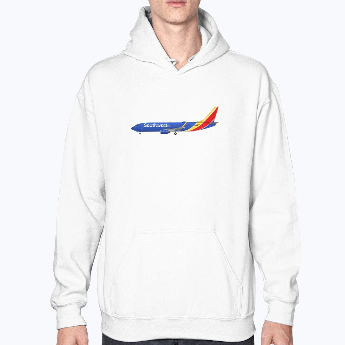 Southwest Airlines B737-800 Unisex Hoodie - White - Model