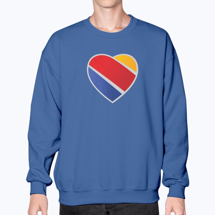 Southwest Airlines Unisex Sweatshirt - Royal Blue - Model