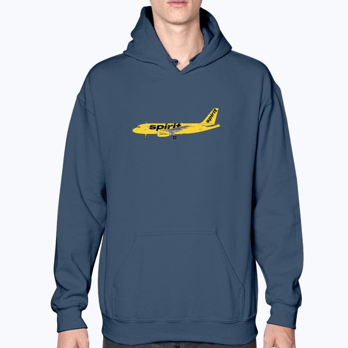 Spirit Airbus A319 Unisex Hoodie - Navy - Model