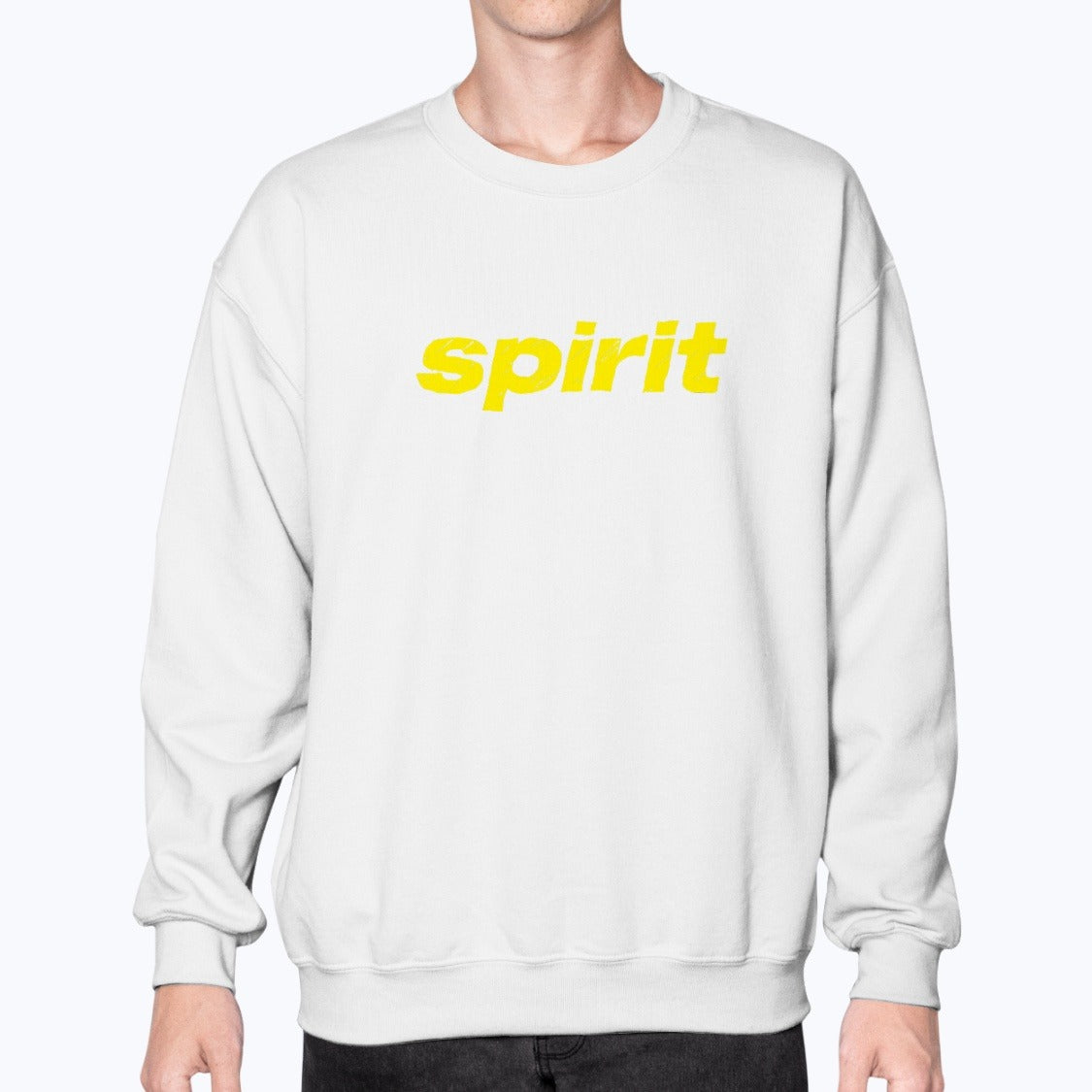 Spirit Unisex Sweatshirt - White - Model