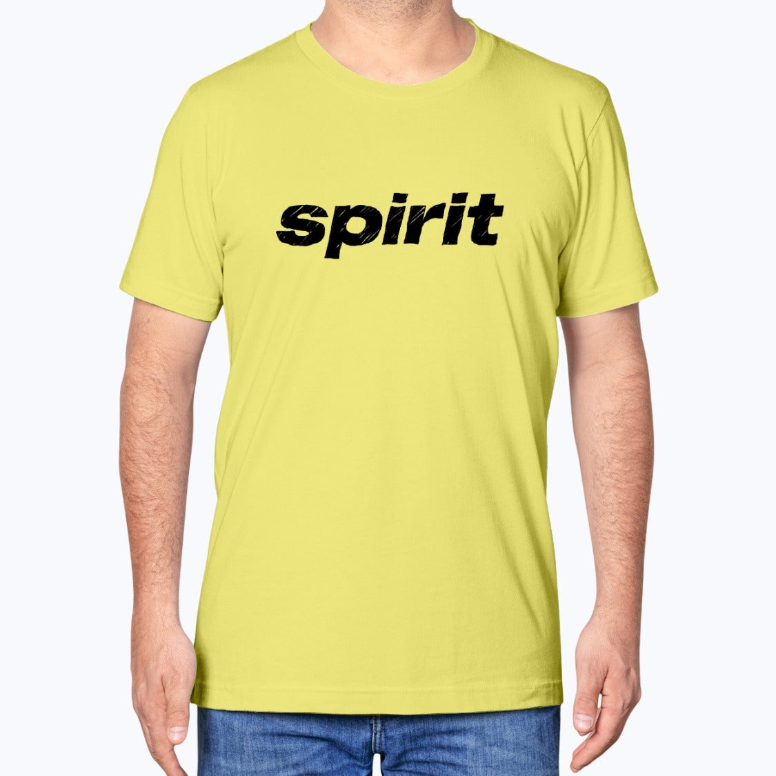 Spirit Unisex T-Shirt - Yellow - Model