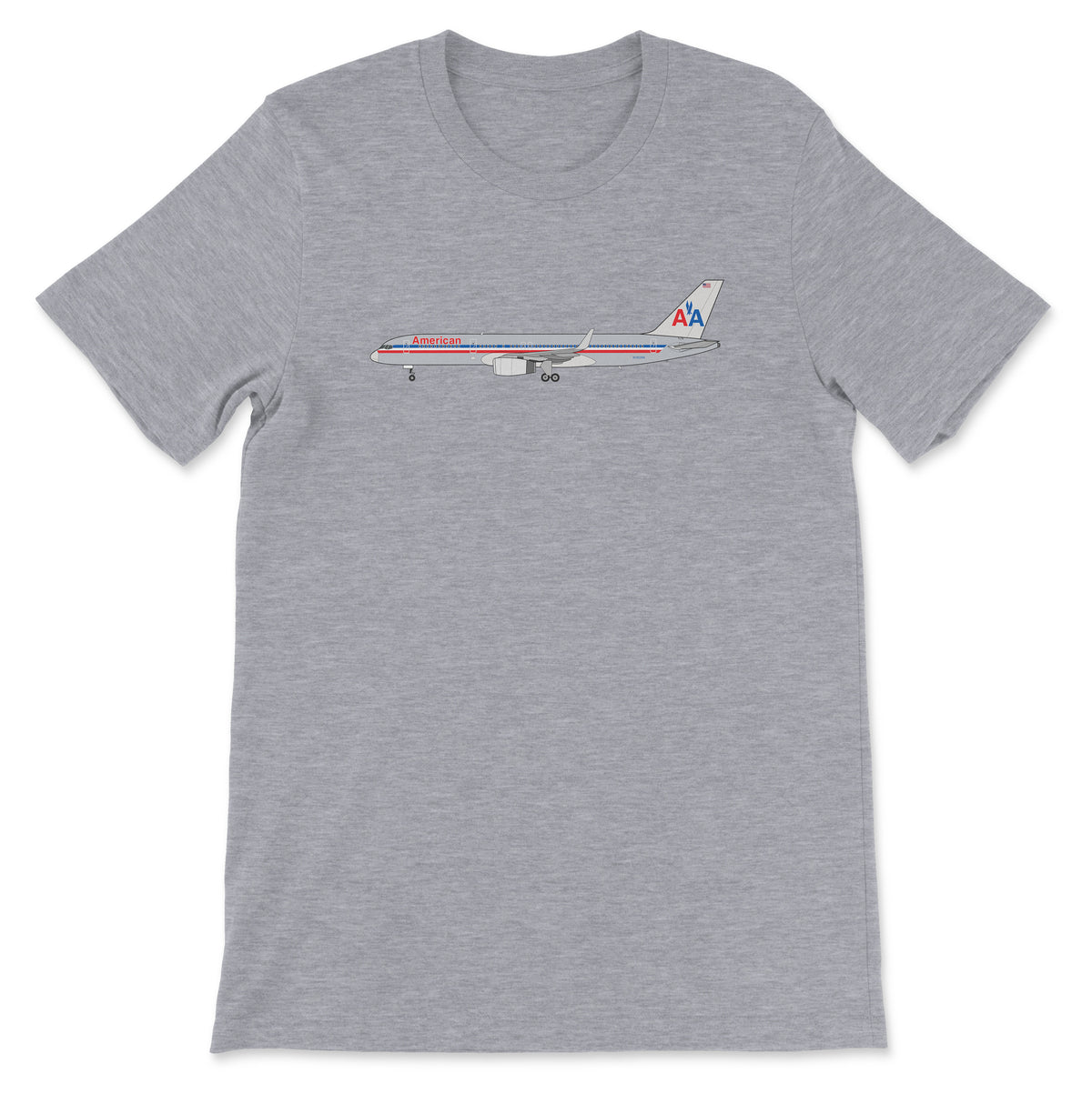 American Airlines Boeing 757 Unisex T-Shirt - Athletic Heather