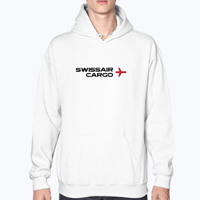 Swissair Unisex Hoodie - White - Model