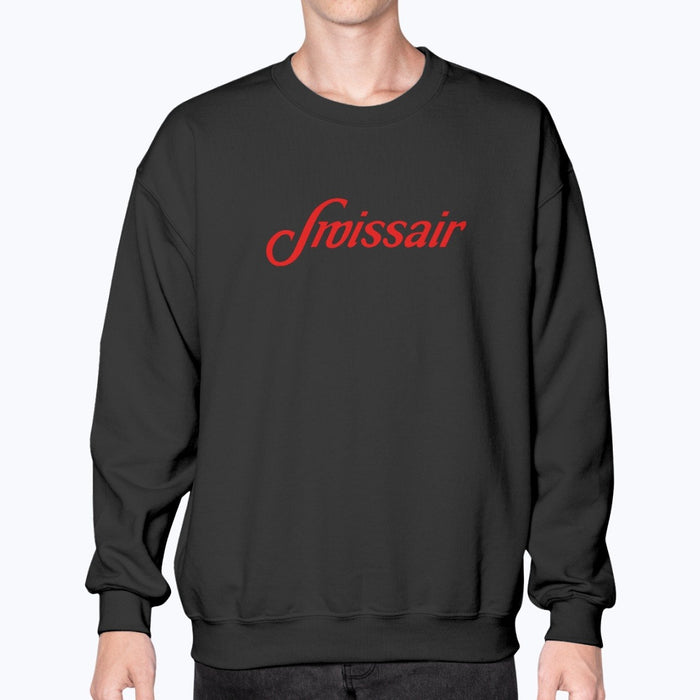 Swissair Unisex Sweatshirt - Black - Model