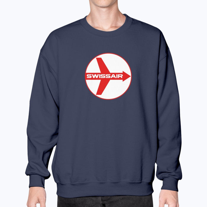 Swissair Unisex Sweatshirt - Navy - Model