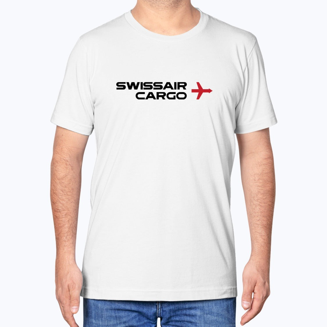 Swissair Unisex T-Shirt - White - Model