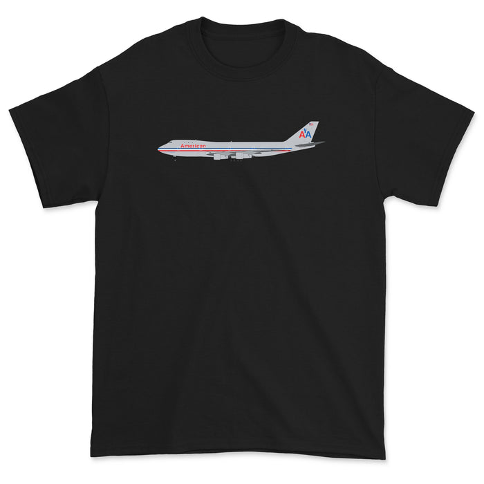 American Airlines Boeing 747-100 Unisex T-Shirt - Black
