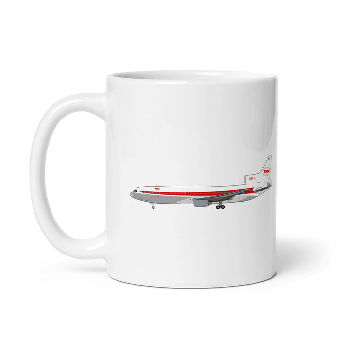 TWA L-1011 Coffee Mug - White - 11 oz - Right