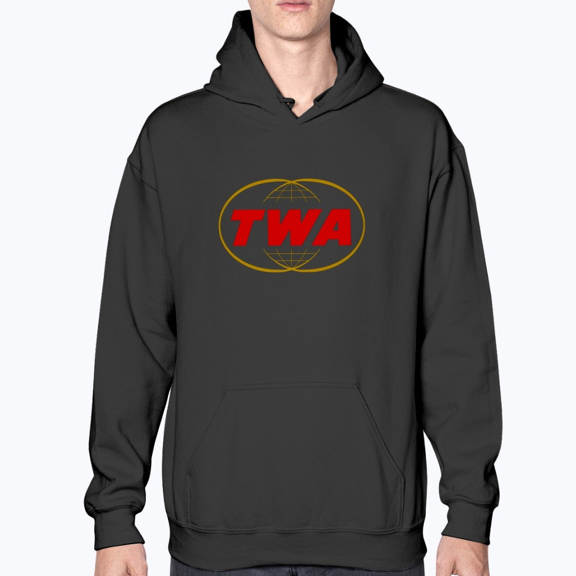 Trans World Airlines Unisex Hoodie - Black - Model