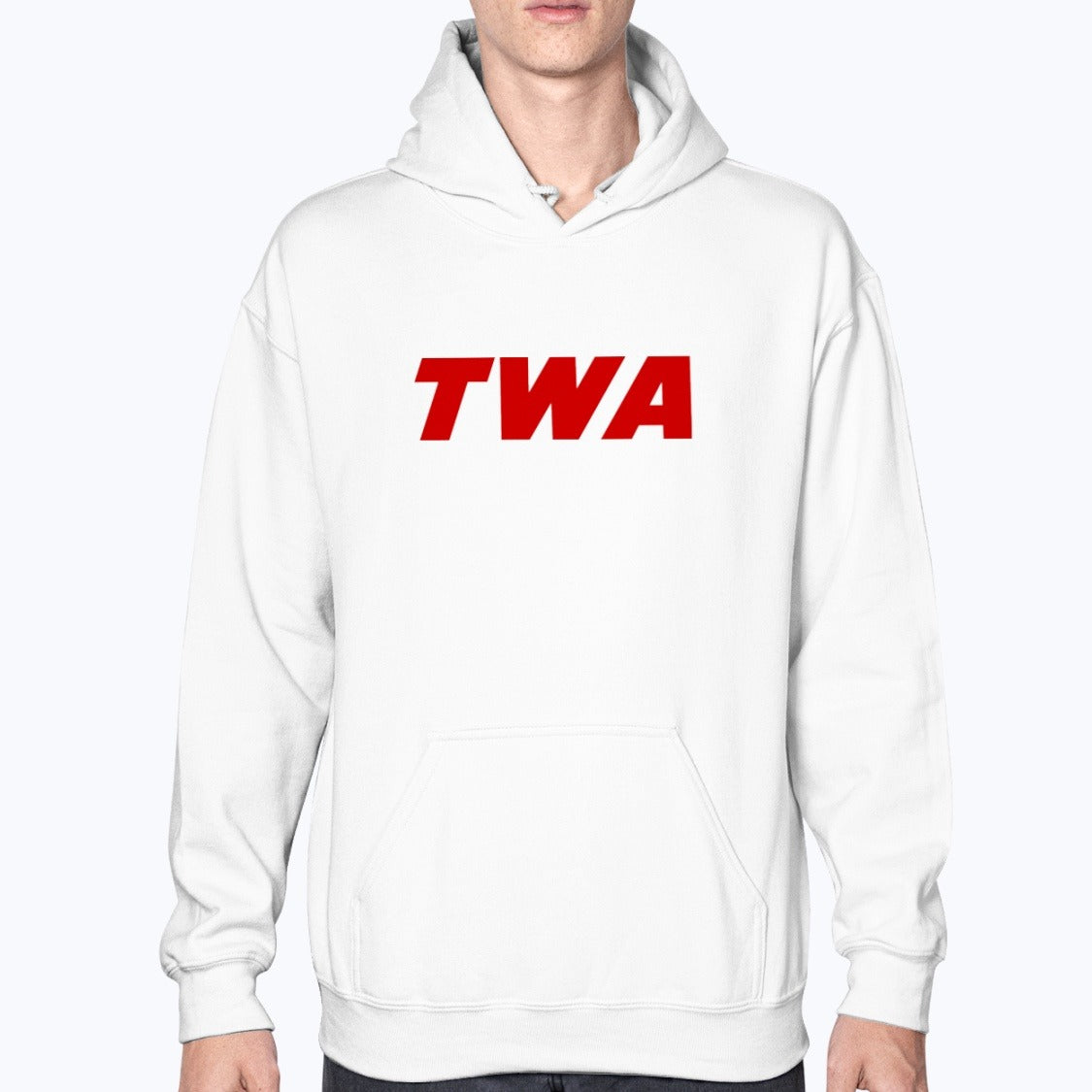 Trans World Airlines Unisex Hoodie - White - Model