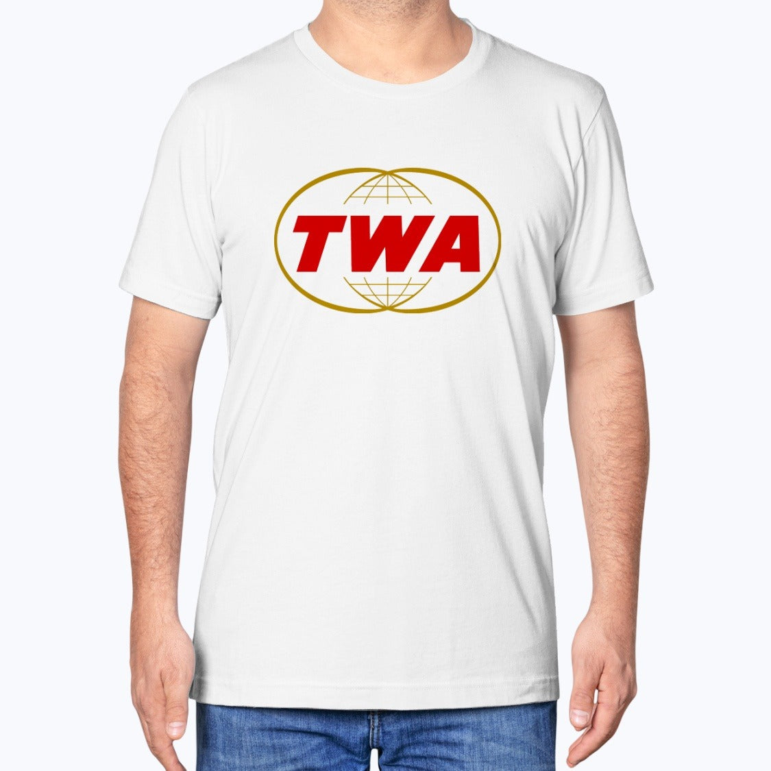 Trans World Airlines Unisex T-Shirt - White - Model