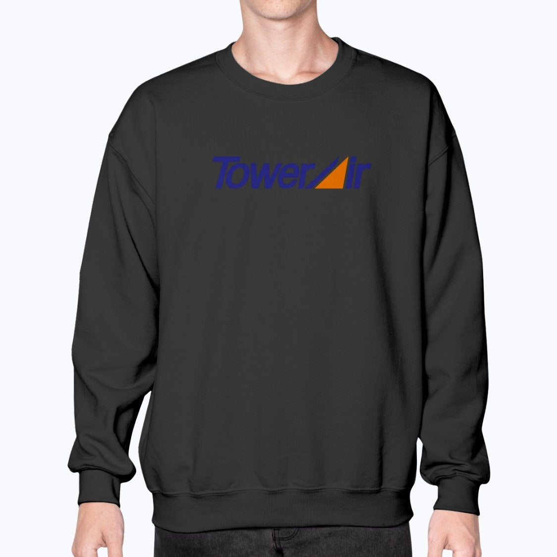 Tower Air Unisex Sweatshirt - Black - Model