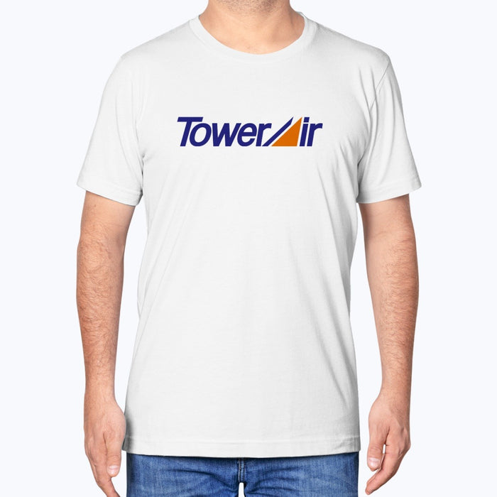 Tower Air Unisex T-Shirt - White - Model