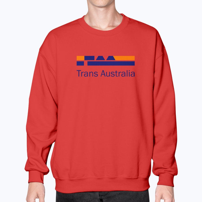 Trans Australia Airlines Unisex Sweatshirt - Red - Model