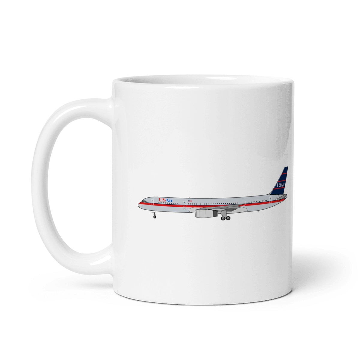 USAir B757 Coffee Mug - White - 11 oz - Right
